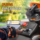 Moto Elettrica per Bambini 3-6 Anni 107x56x70 cm Batteria 12V e Rotelle Rimovibili Arancione   