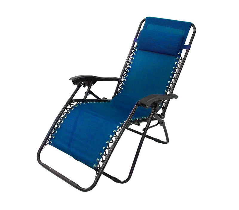 Sedia Sdraio Zero Gravity Reclinabile Pieghevole Blu