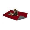 Tappetino imbottito per Cani Gatti Doubleface bordeaux/grigio scuro