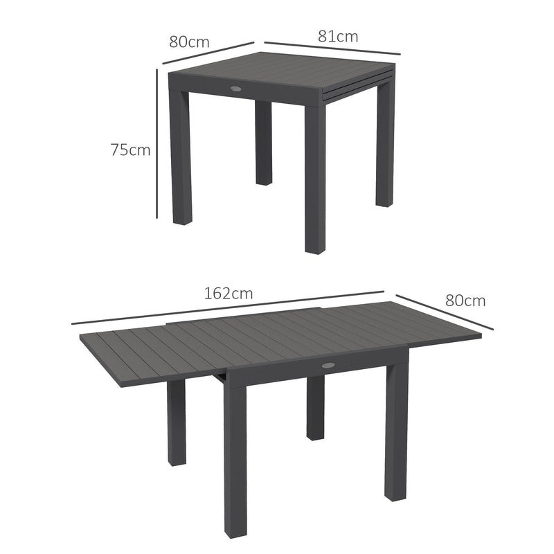 Tavolino Da Giardino E Spiaggia In Plastica Grigio, Con Foro Per Ombrellone, Portabicchieri E Scacchiera Integrata, 40x59x45 Cm - 2