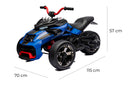 Mini Quad Elettrico per Bambini 3 Ruote 12V ATV 3.0 Blu
