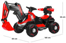 Escavatore Elettrico per Bambini 6V Kidfun Ruspa Force Rosso e Nero