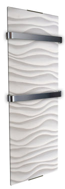 Scaldasalviette da Bagno in Vetro Temperato 120x46cm 1200W CheminArte Onda