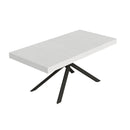 Tavolo Allungabile 180-440x90x74 cm Niket Bianco Frassino Gambe Antracite
