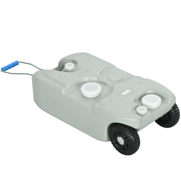 Serbatoio per Acqua da Campeggio 40L Tubo e Rubinetto Inclusi con Ruote Grigio prezzo