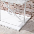 Set 2 Fioriere 5 Ripiani 53x33x154 cm in Metallo Bianco