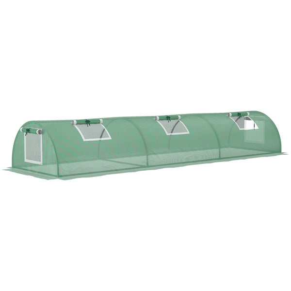 online Serra Piccola 300x80x45 cm con 5 Finestrelle e Griglia Centrale in Acciaio PE e PP Verde