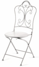 Sedia da Giardino Pieghevole in Ferro Battuto Soriani Bianca