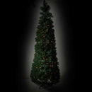 Albero di Natale Artificiale Pieghevole con Luci LED Verde Varie Misure