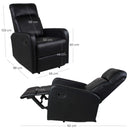 Poltrona Relax Manuale Reclinabile in Similpelle Vandi Bordeaux