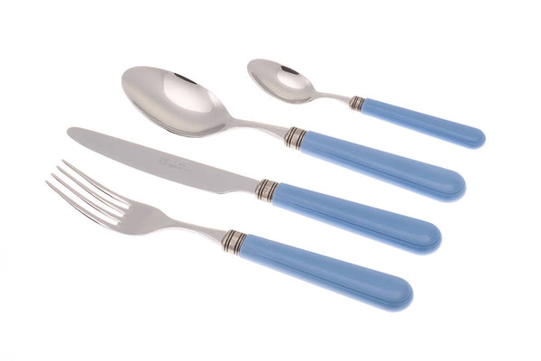 prezzo Servizio Set di Posate 24 Pezzi in Acciaio Inox Rivadossi Sandro Mistral Azzurro