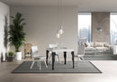 Tavolo Allungabile 90-246x90x77 cm Paxon Bianco Frassino