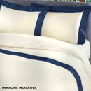 Copripiumino Matrimoniale con Sacco e Federe Bordi in Raso Garrini Eveline Avorio/Rosa