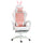 Sedia Gaming Ergonomica 65x63x136-142A cm con Orecchie in Finta Pelle Rosa