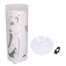 Portaombrelli in metallo bianco cane tondocm Ø19xh49
