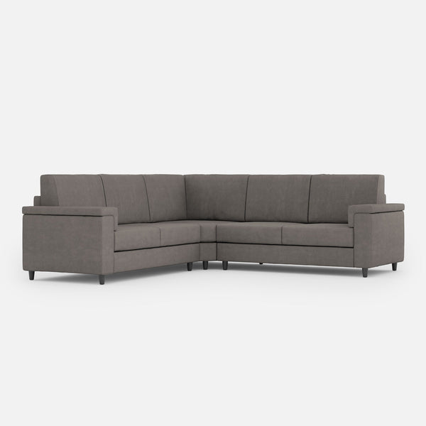 Divano Angolare 5 Posti 226x226x85 cm Marrak in Tessuto Grigio prezzo
