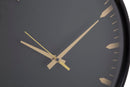Orologio da Muro Glam Elegant Ø40x6 cm in Ferro MDF e Vetro Oro e Nero