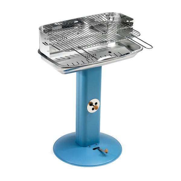 Barbecue a Carbone Venus 607 Ompagrill Gamba a Colonna con Areazione in Acciaio Verniciato Celeste sconto