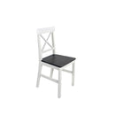 Set Woody Tavolo e 4 sedie Fumo Gambe Bianche