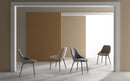 Set 4 Sedie Kira 51x59x85 cm in Tessuto Easy-Clean Grigio Scuro