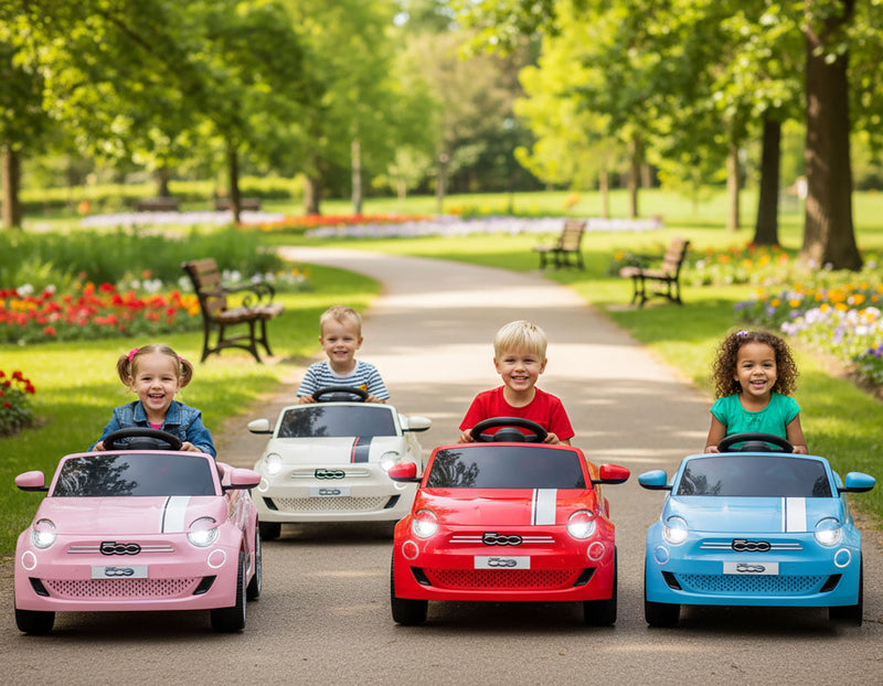Macchina Elettrica per Bambini Licenza Fiat 500 12V Rosso     