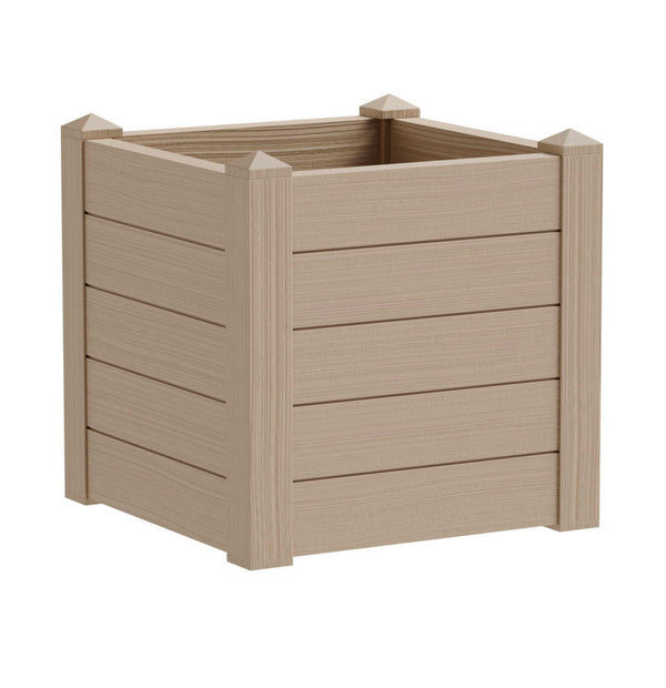Fioriera da Giardino 42x42x40 cm in Polipropilene Trama 001 Almond Mandorla sconto
