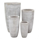 Set di 4 vasi Orchidea in Fibra di argilla Beige