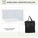 Pareti per Gazebo 3 Pezzi 300x195 cm in Rete di Nylon Bianco