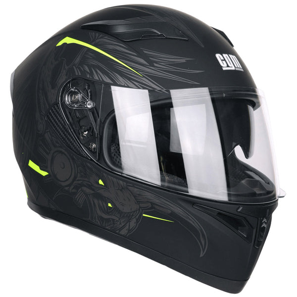 Casco Integrale per Scooter Visiera Lunga CGM Tampere Indian 316S Giallo Fluo Opaco Varie Misure sconto