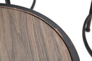 Tavolinetti Essential Tris Ø46x58-40x50-34x44 cm in Ferro e MDF Nero e Marrone