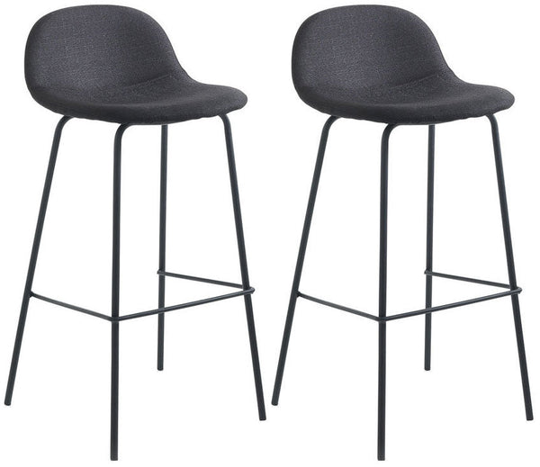 Set 2 Sgabelli 42x43x91,5 cm in Tessuto Nero acquista