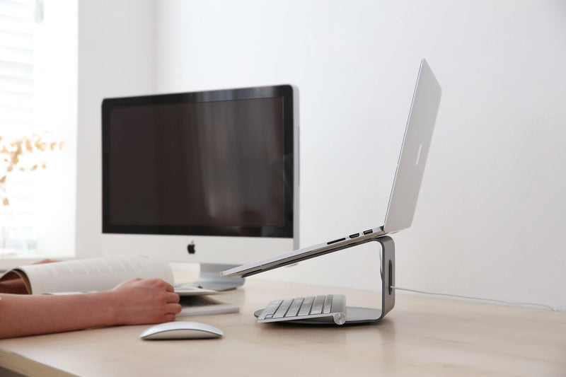 Supporto Rialzo per Portatile PC 24x23,7x13,5 cm in Alluminio Grigio