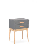 Cassettiera 2 Cassetti 43x30x58,50 cm Ordinary in Legno Grigio