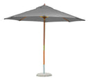 Ombrellone da Giardino Ø3m Palo Ø38 mm in Legno e Poliestere Grigio 