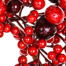 Set 2 Centrotavola con Bacche e Ilex Ø26 cm Rosso