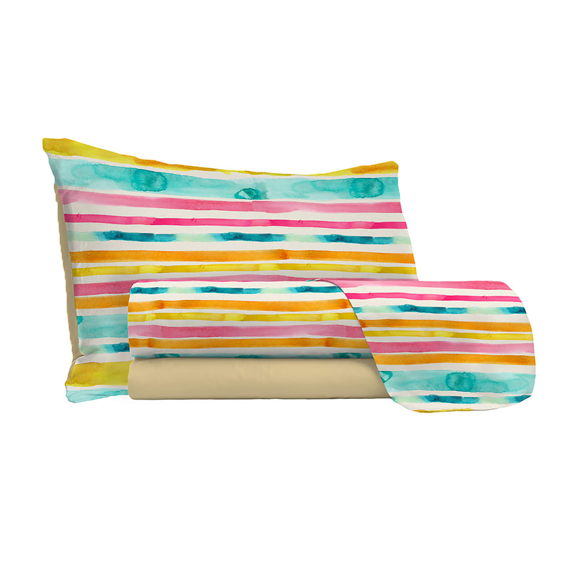 Set Lenzuola con Stampa Sopra Sotto e Federe Fez Varie Misure