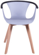 Sedia da Giardino in Polipropilene e Faggio Vandi Grigio