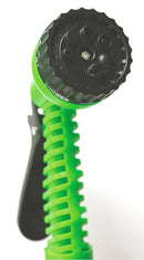 Tubo Pompa Canna dell'Acqua Estensibile 22,5 mt con Pistola Soriani Gardenlike Verde