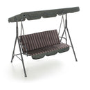 Dondolo Hawaii 165x125x184 cm struttura acciaio verniciato cuscini in poliestere Marrone