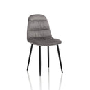 Set 4 Sedie 44x40x90 cm in Velluto Grigio