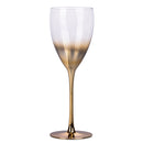 Set 6 Calici Très Chic in Vetro VdE Tivoli 1996 Gold Silver Champagne