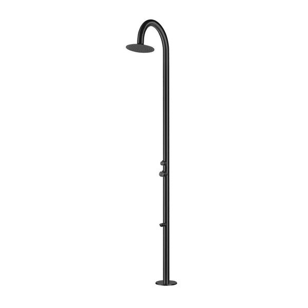 online Doccia da Giardino 243,9x25x54,5 cm con Soffione Miscelatore e Lavapiedi Sined Palau Nero satinato