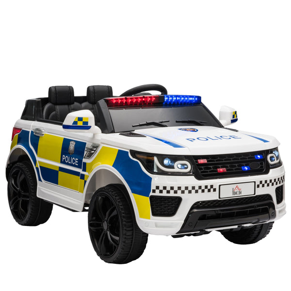 Macchina Elettrica daPolizia per Bambini 12V Police Bianca sconto