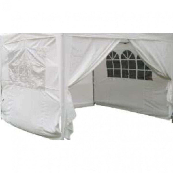 Set Pareti Laterali Gazebo Professional 3x3 m in Poliestere Bianco prezzo
