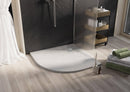 Piatto Doccia Semicircolare 90x90 cm in Acrilico Fosterberg Azalea 4 Antracite