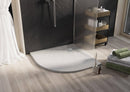 Piatto Doccia Semicircolare 90x90 cm in Acrilico Fosterberg Azalea 4 Tortora