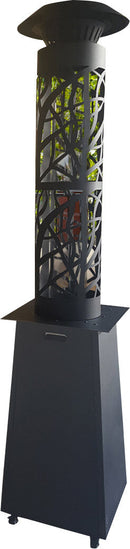 Stufa da Esterno Fungo a Pellet Pirolitico 14 kW in Acciaio Vannini Gaia Grigia