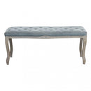 Panca Misty in Velluto Grigio 110x36x47 h cm in Legno Grigio