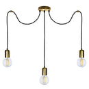 Sospensione 3xE27 3Mt Montatura Oro Satinato E-Energy Elaide