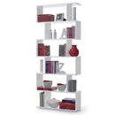 Libreria Moderna 6 Ripiani 80x192x25 cm in Legno Melaminico Bianco Opaco